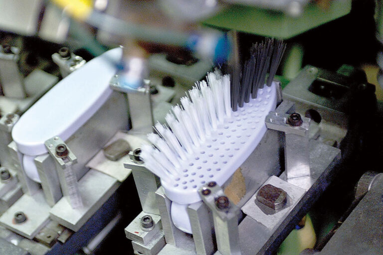 Bright white production line with soft light and clean minimal surfaces, inspiring a white-tone username aesthetic